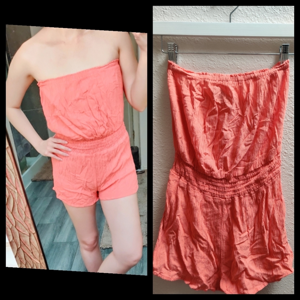 F21*summer tube top romper